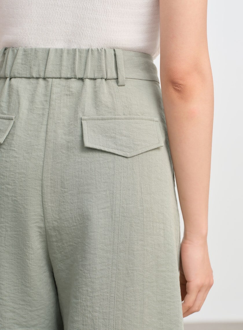 極簡網紗西裝褲