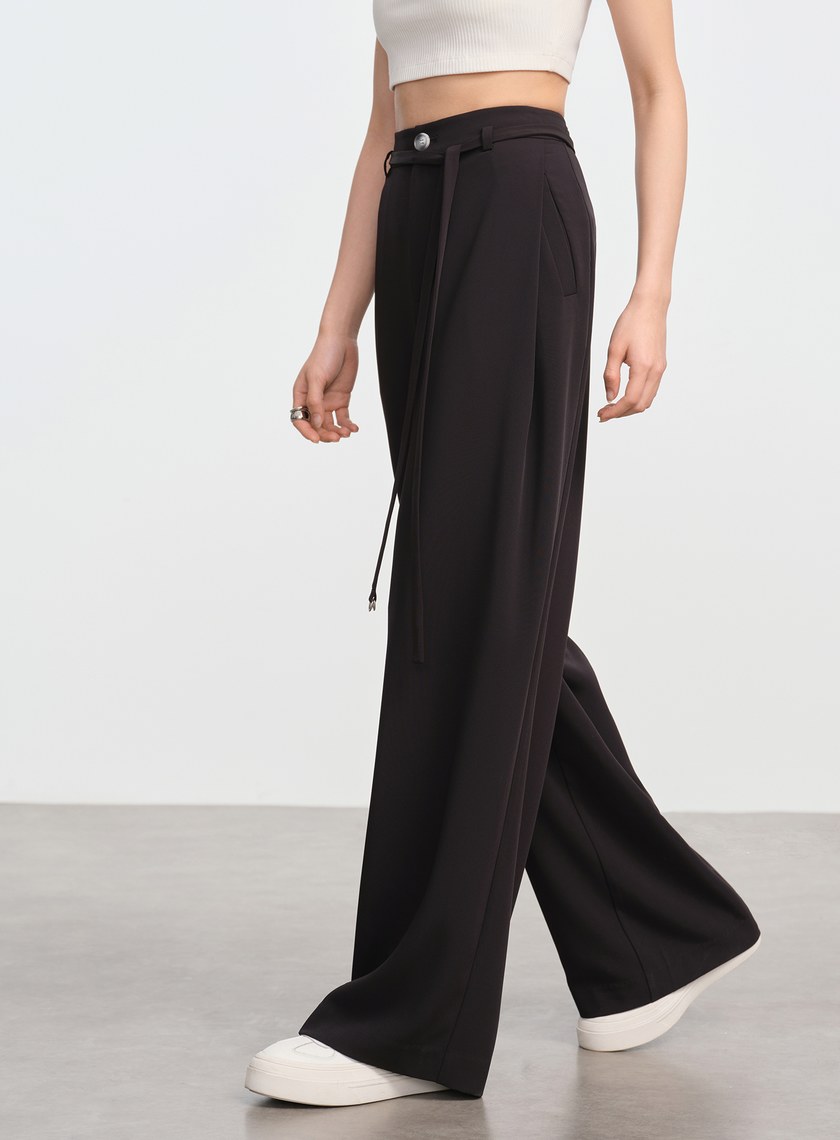 防曬涼感可拆式腰帶西裝褲