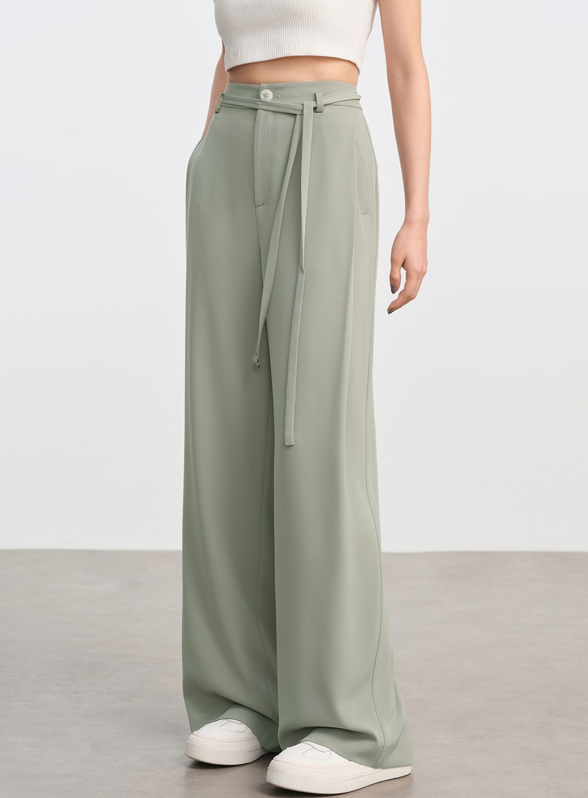 防曬涼感可拆式腰帶西裝褲