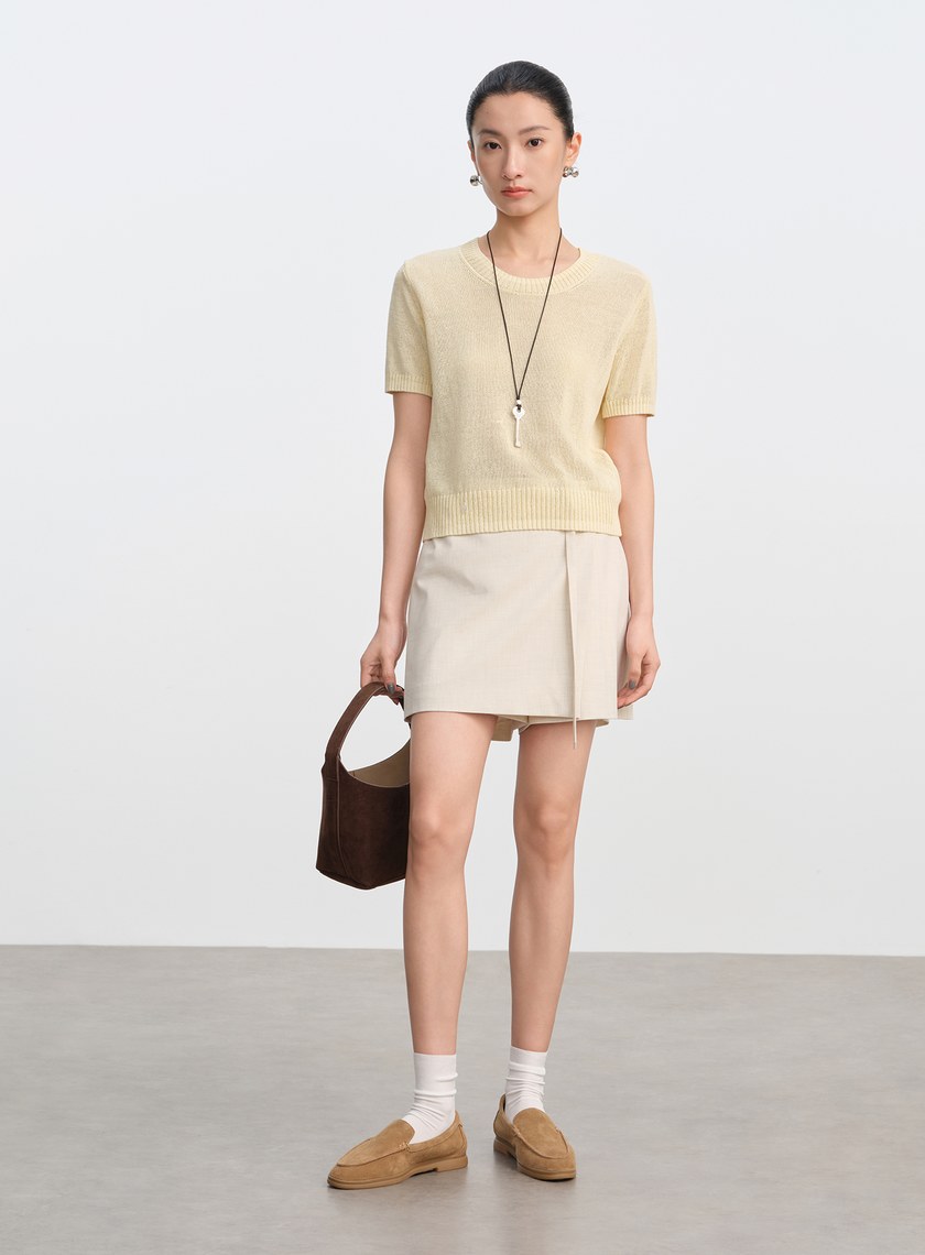 經典高腰A字褲裙