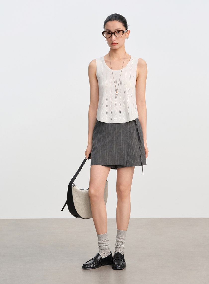 經典高腰A字褲裙