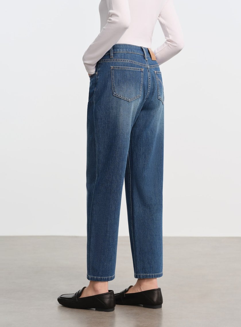 中腰修身九分牛仔褲