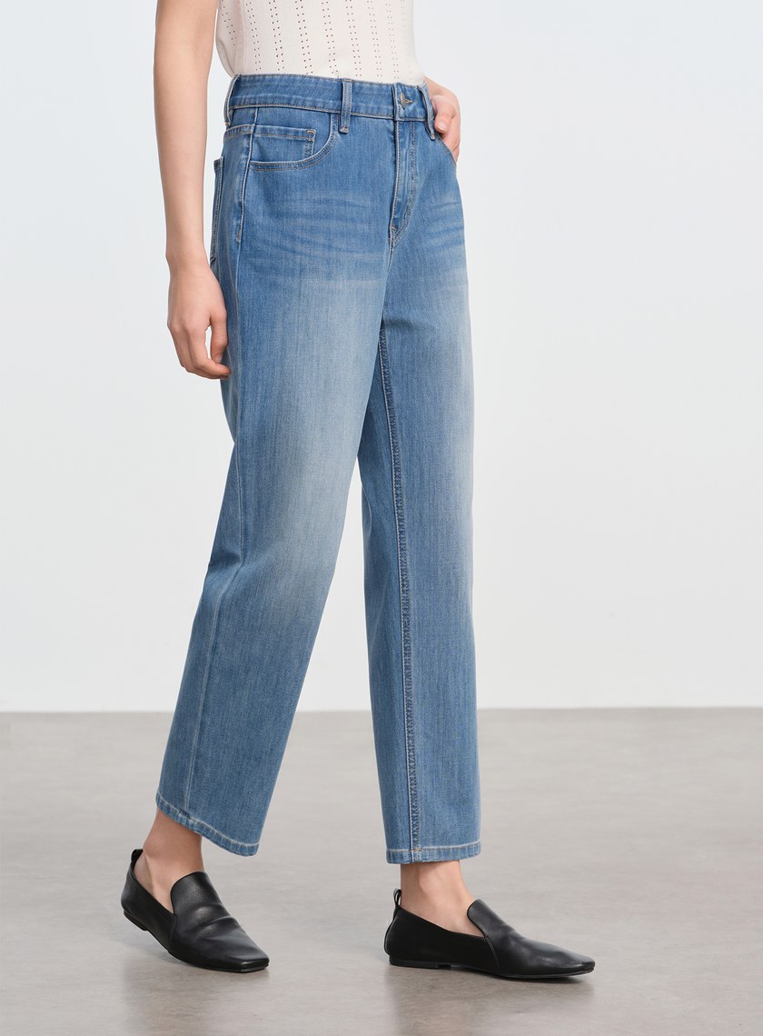 經典修身九分牛仔褲