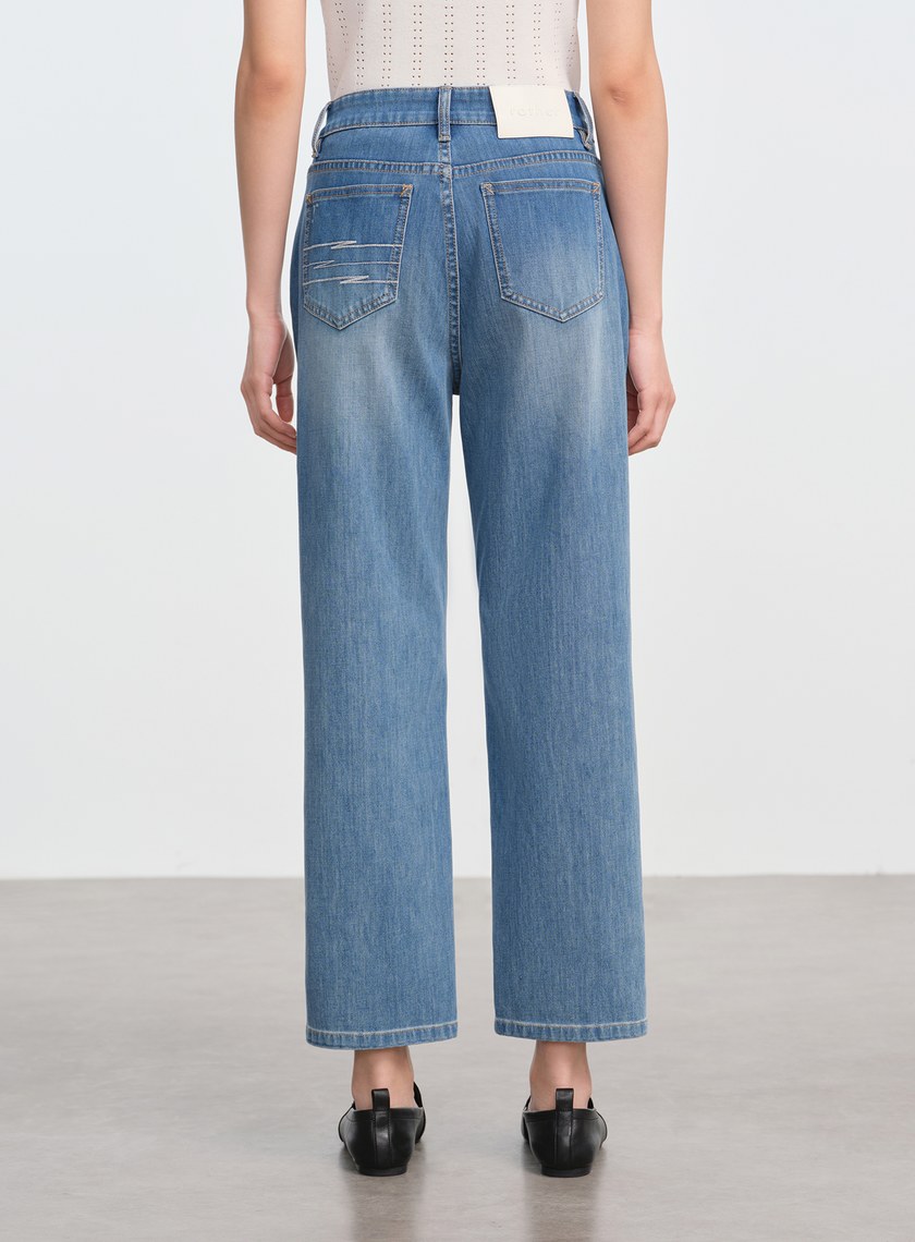 經典修身九分牛仔褲