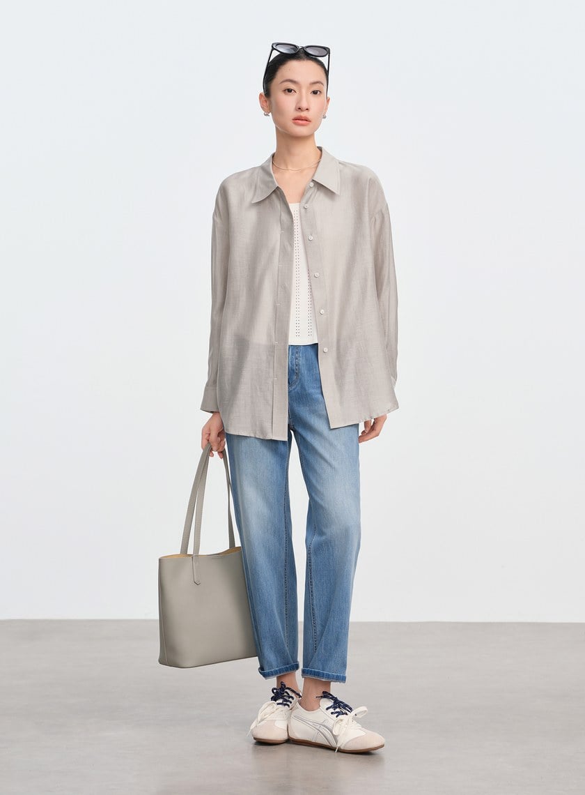 經典修身九分牛仔褲