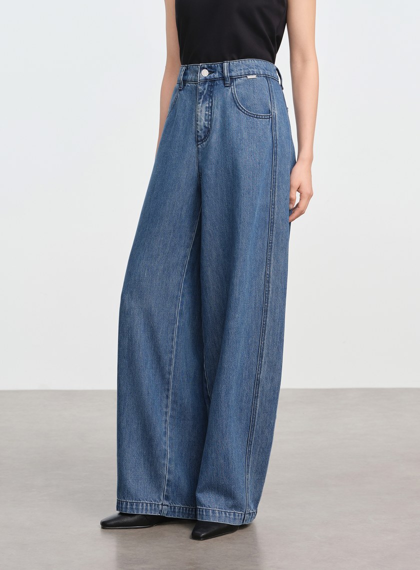 慵懶經典牛仔彎刀褲