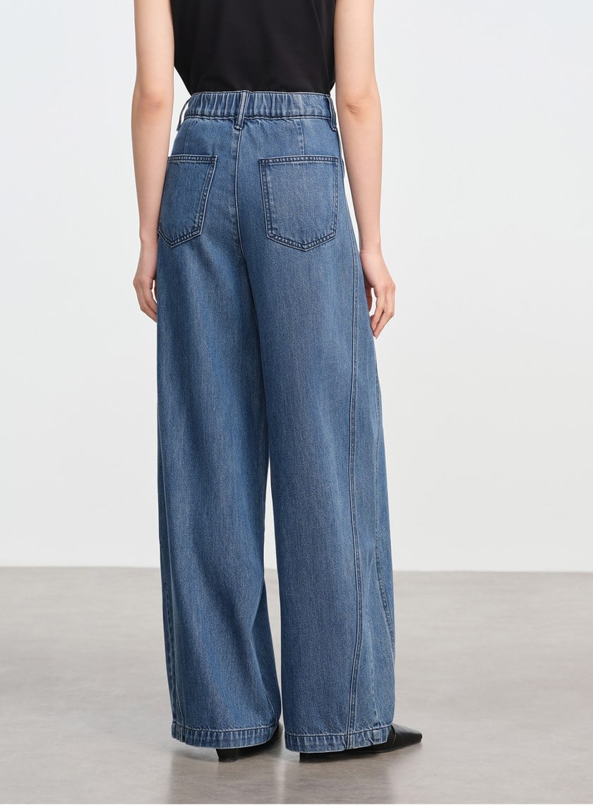 慵懶經典牛仔彎刀褲