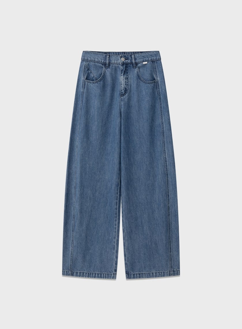 慵懶經典牛仔彎刀褲