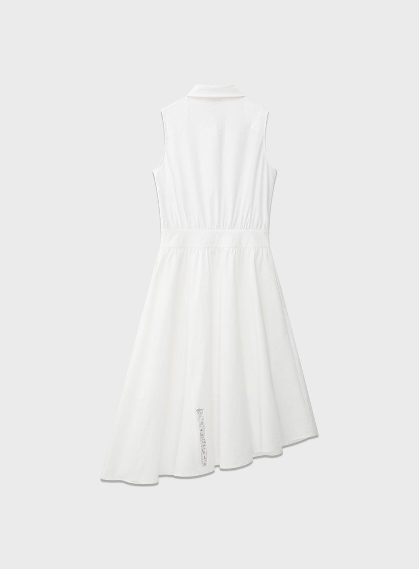 DISNEY|不對稱條紋拼接長裙