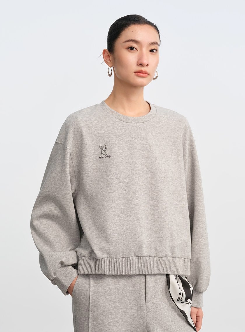 DISNEY｜雙面印繡短版衛衣