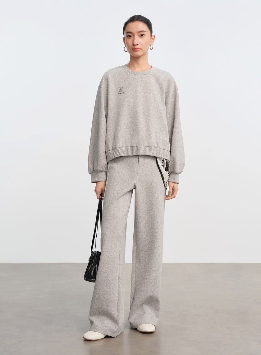 DISNEY｜雙面印繡短版衛衣