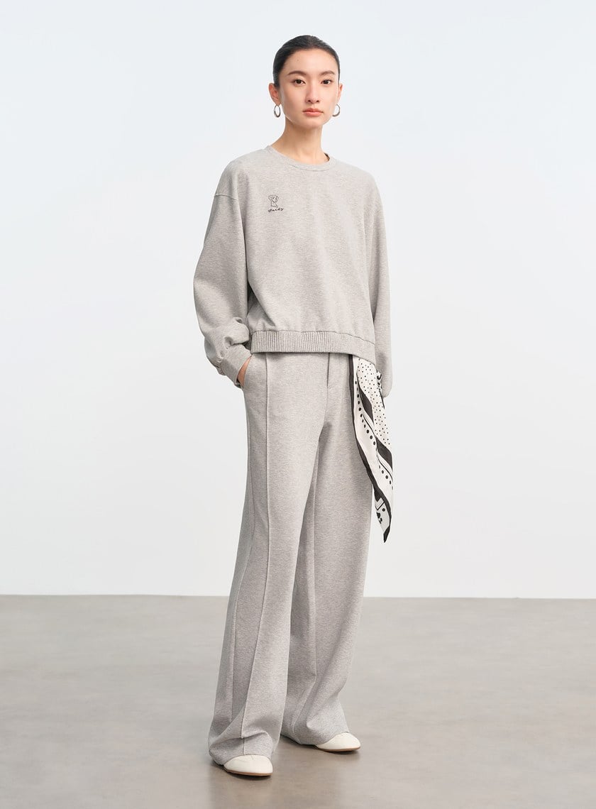 DISNEY｜雙面印繡短版衛衣