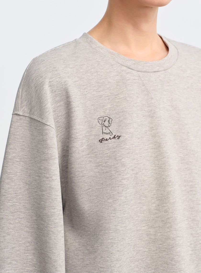 DISNEY｜雙面印繡短版衛衣