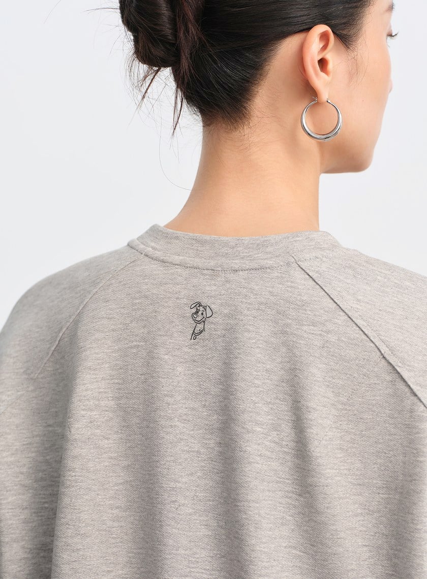 DISNEY｜雙面印繡短版衛衣