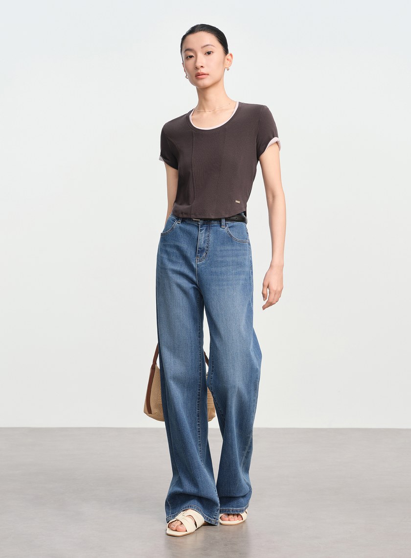 魚骨短版修身上衣