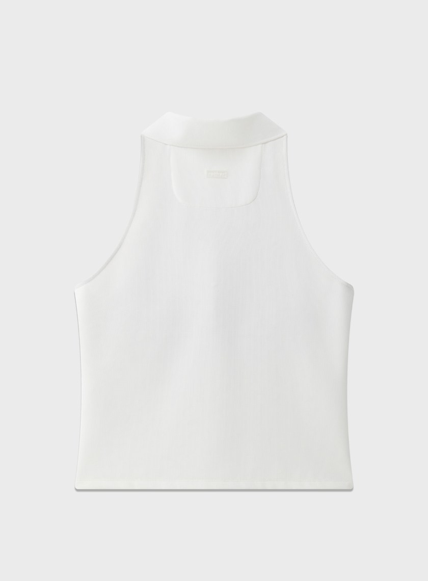 Polo領無袖bar上衣