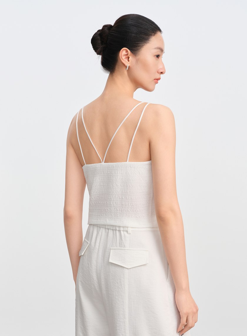 交叉美背細肩帶BRA背心