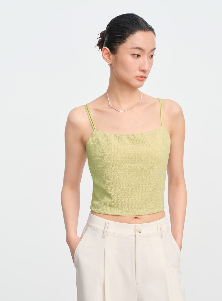 交叉美背細肩帶BRA背心