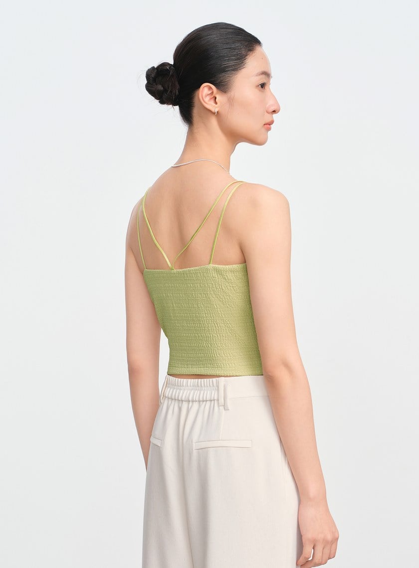 交叉美背細肩帶BRA背心