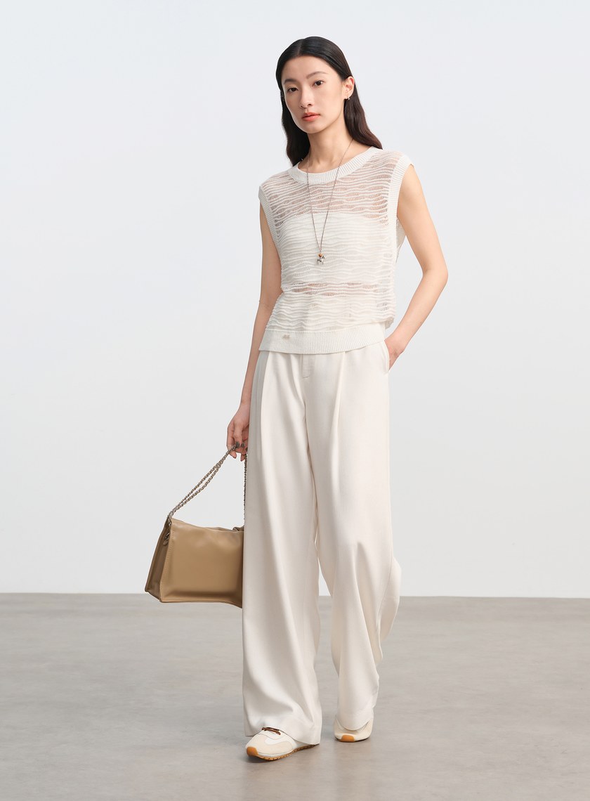 波紋鏤空肌理背心