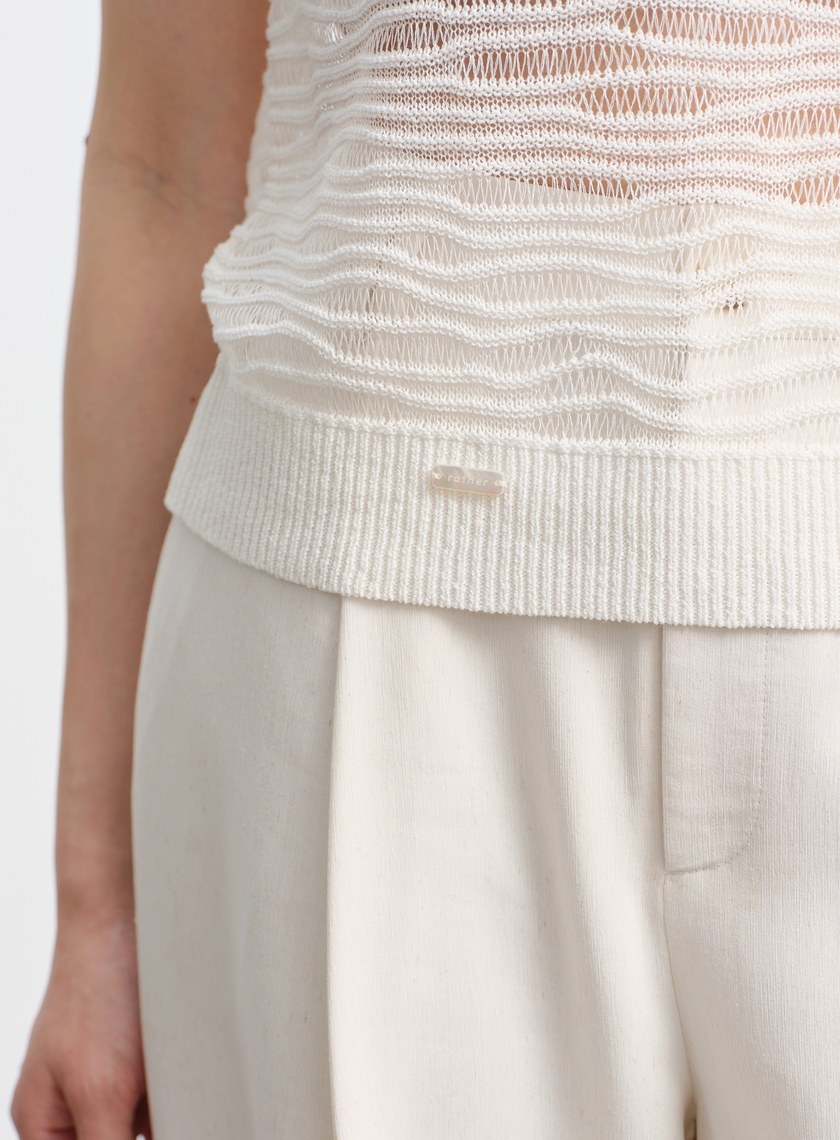 波紋鏤空肌理背心