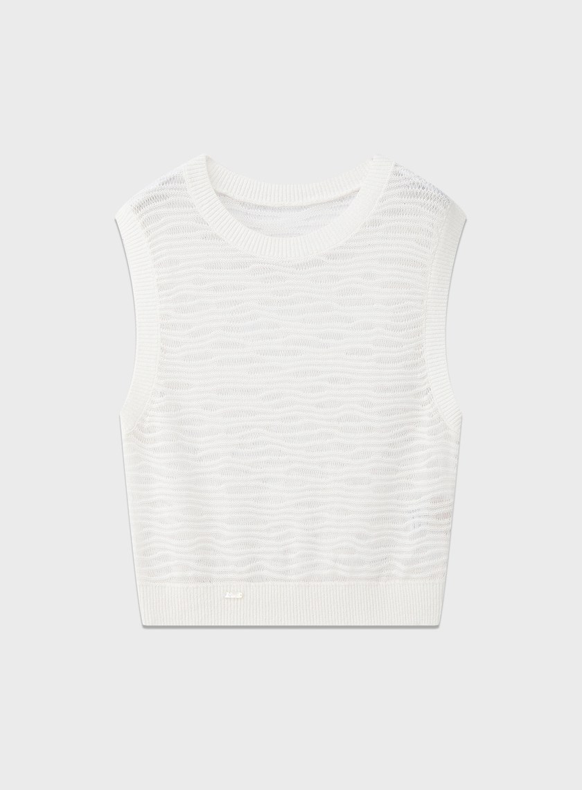 波紋鏤空肌理背心