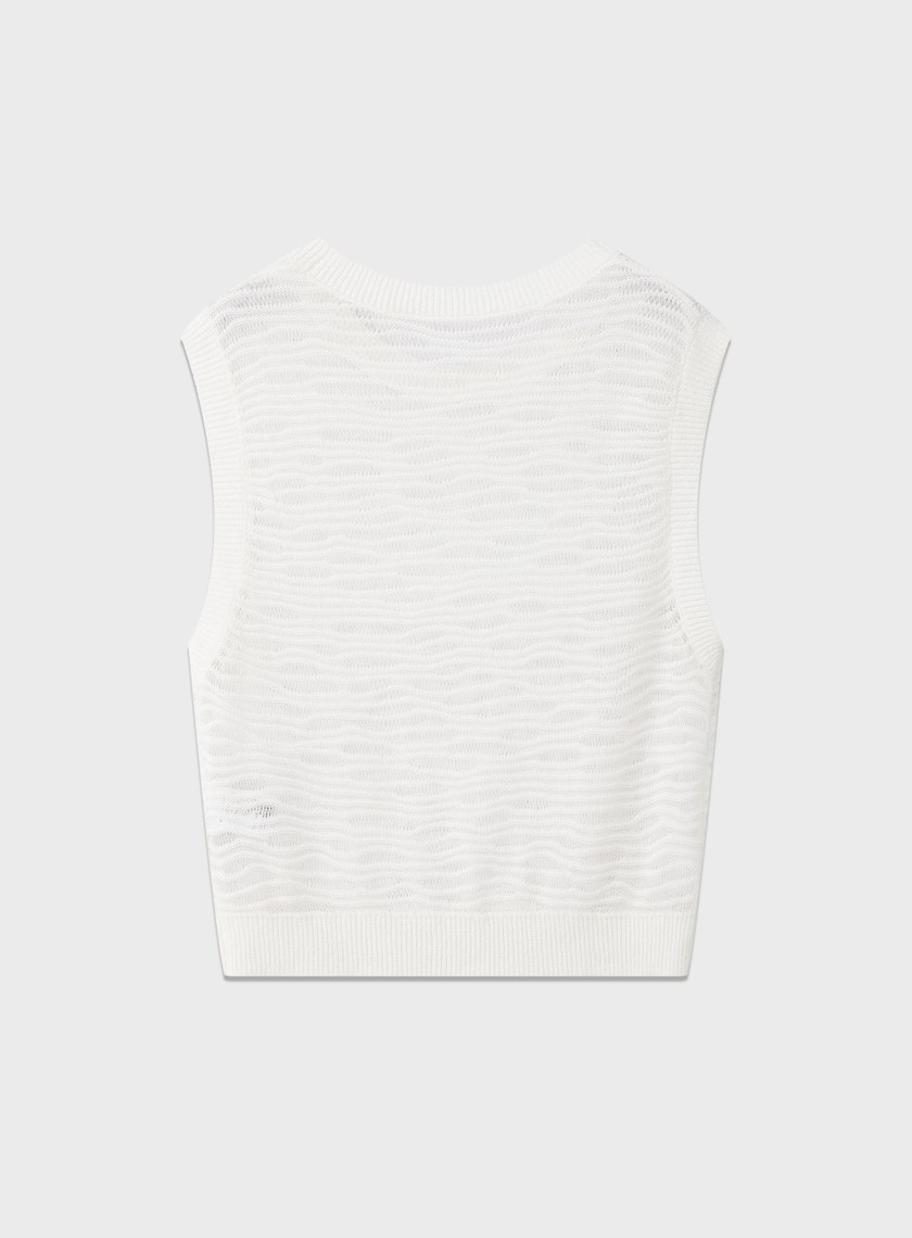 波紋鏤空肌理背心