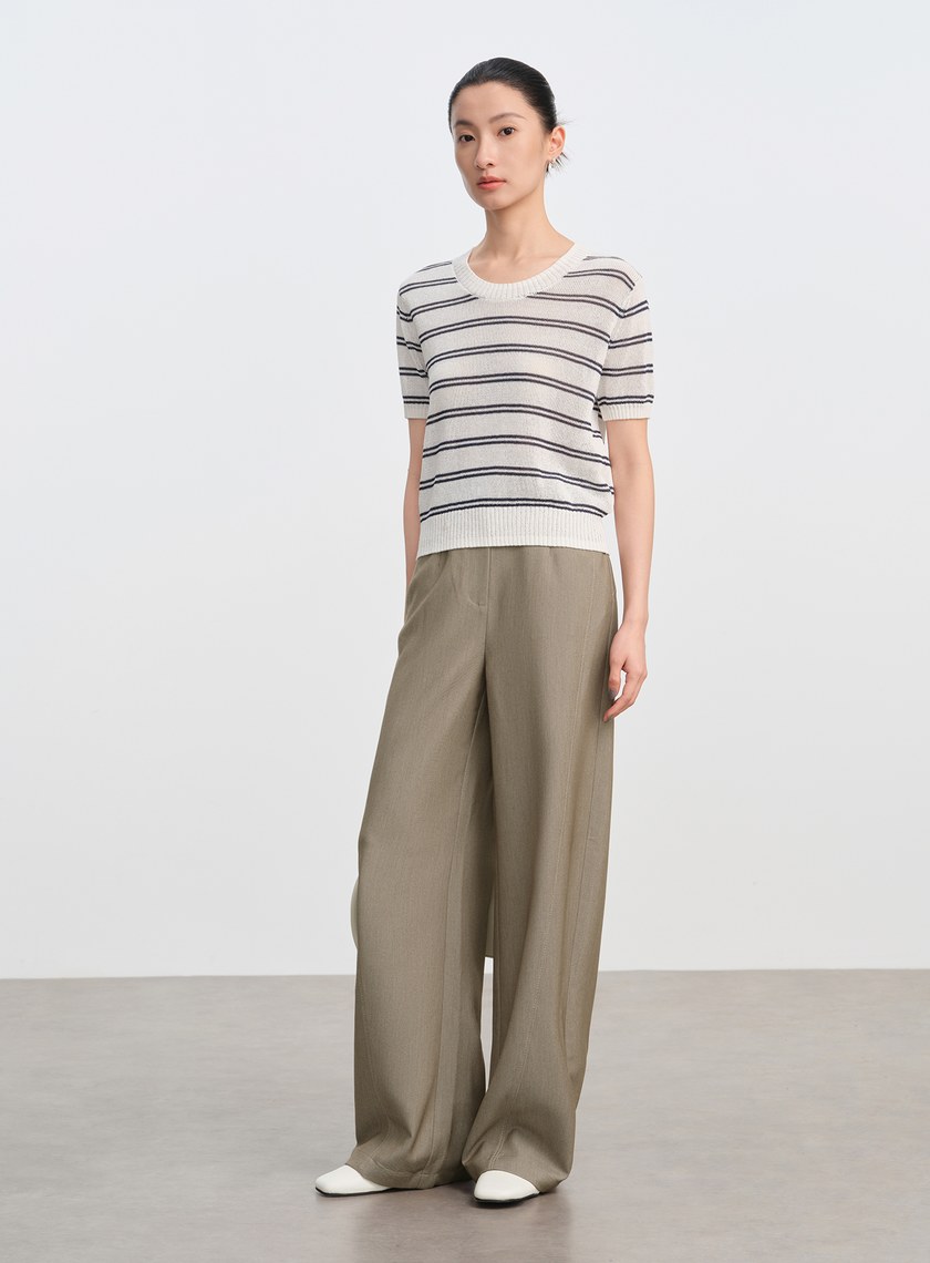 合紙紗線圓領衫