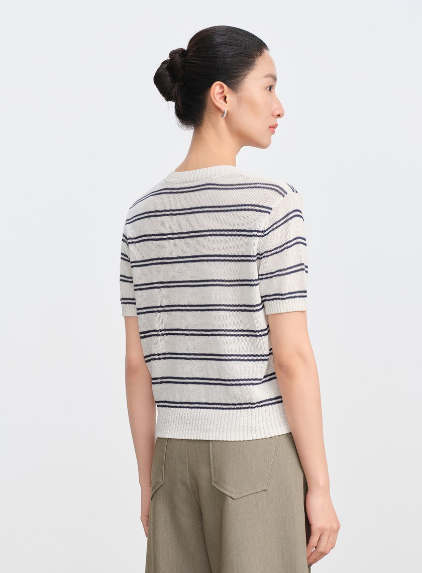 合紙紗線圓領衫