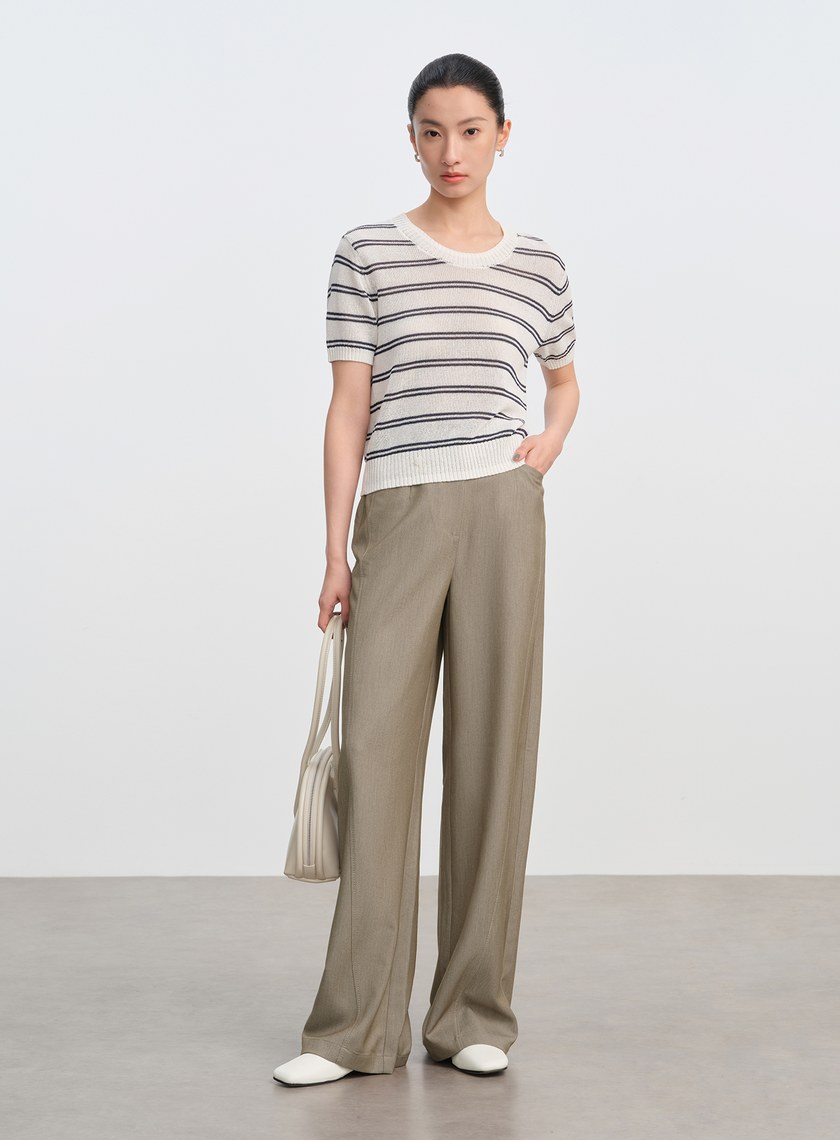 合紙紗線圓領衫