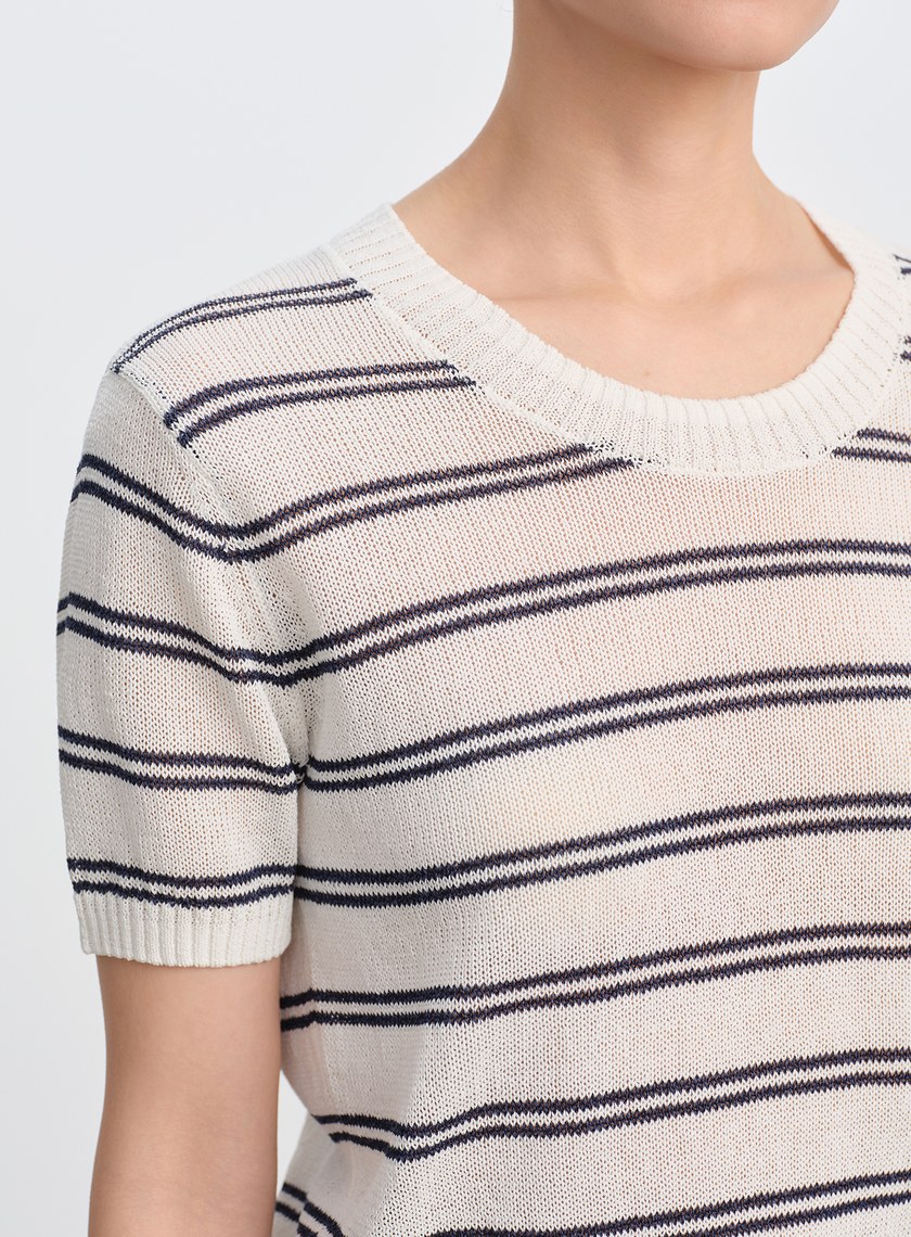 合紙紗線圓領衫