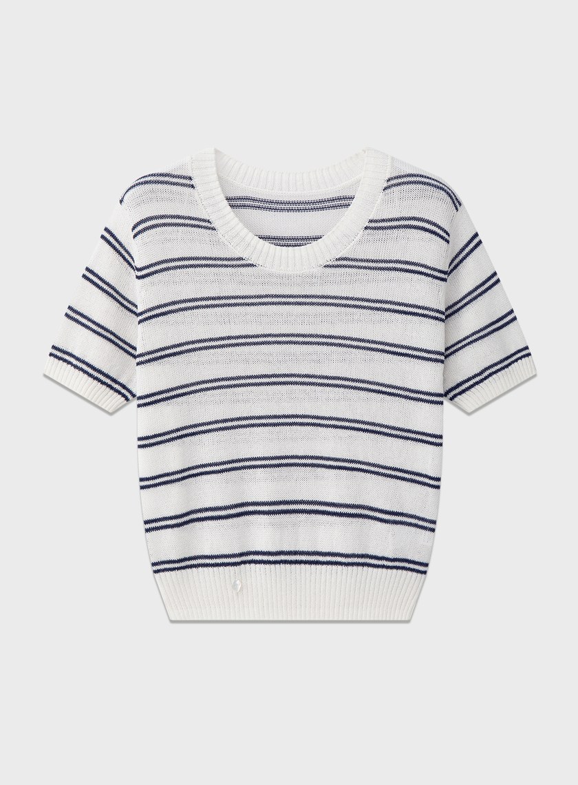 合紙紗線圓領衫