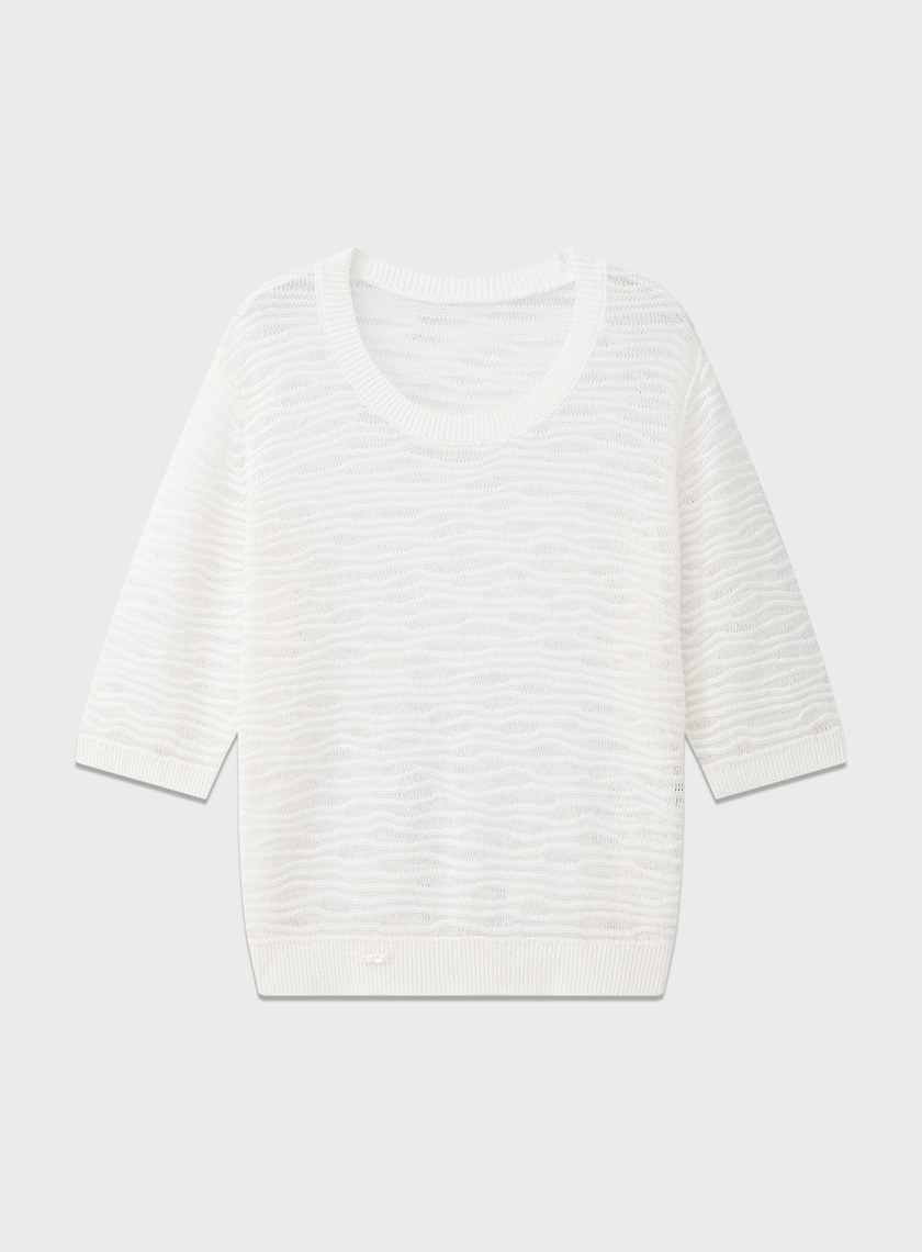 波紋鏤空肌理上衣