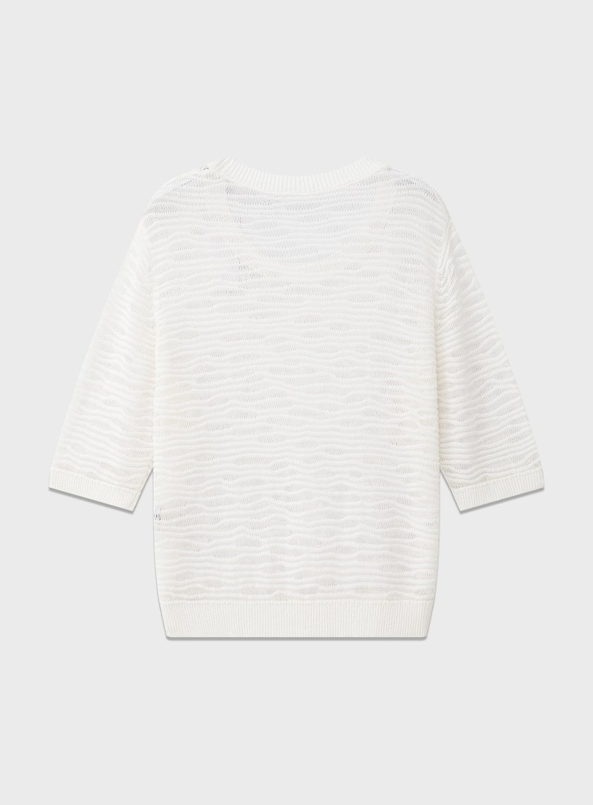 波紋鏤空肌理上衣