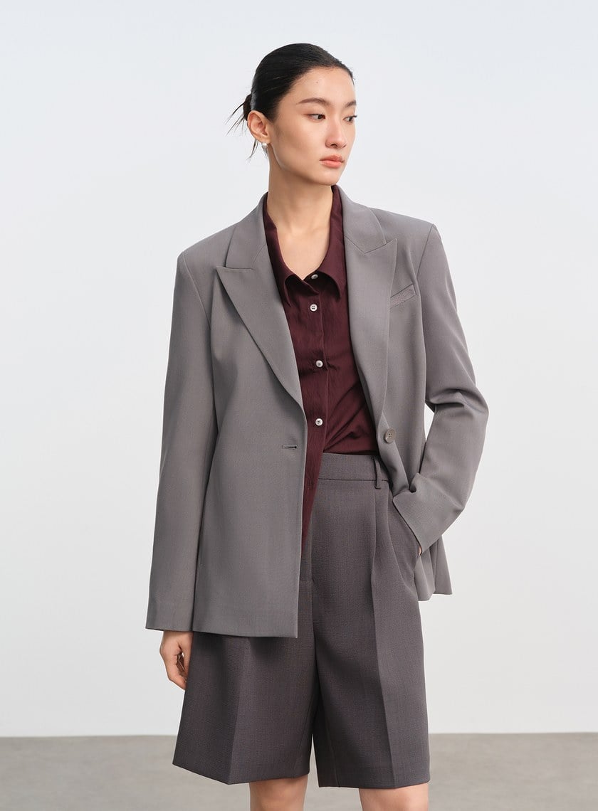 立體剪裁抗皺西裝外套