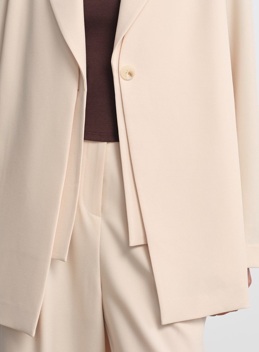 經典假兩件開襟西裝外套