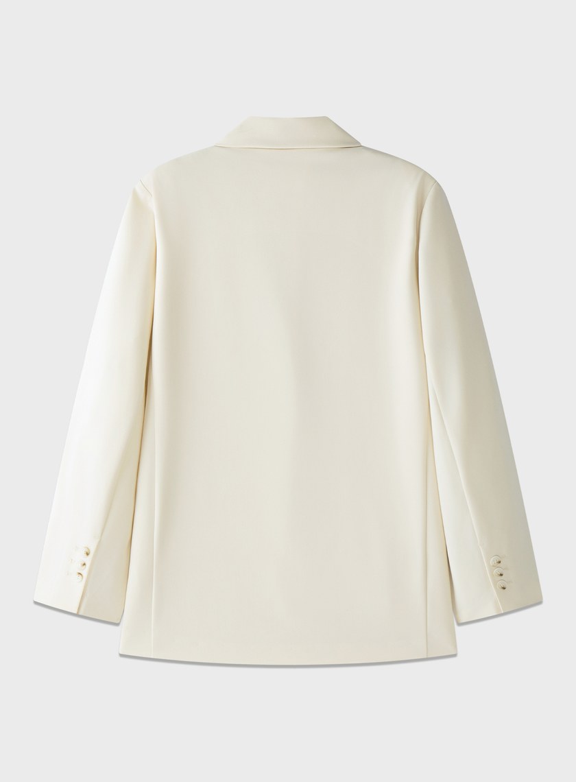 經典假兩件開襟西裝外套