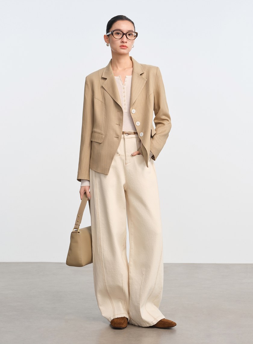 立體分割收腰西外