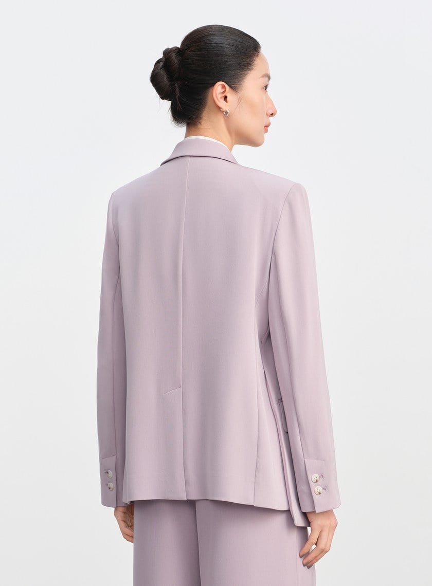 俐落抗皺單扣西裝外套