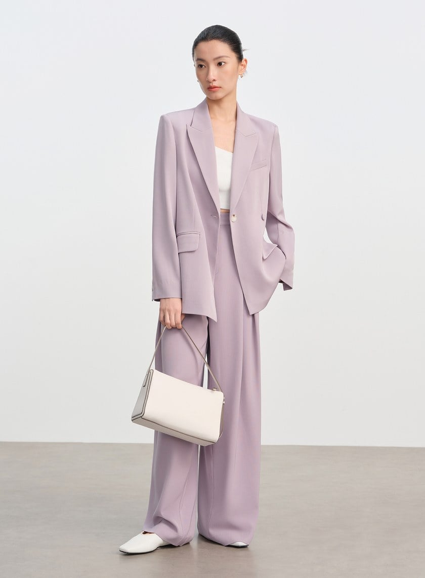 俐落抗皺單扣西裝外套