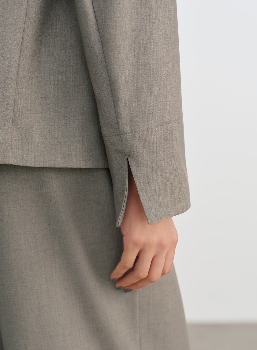 簡約劍領亞麻西裝外套