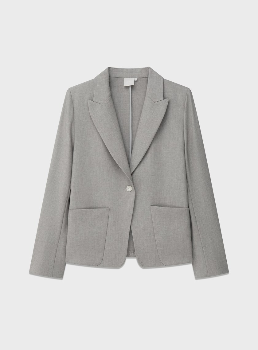 簡約劍領亞麻西裝外套