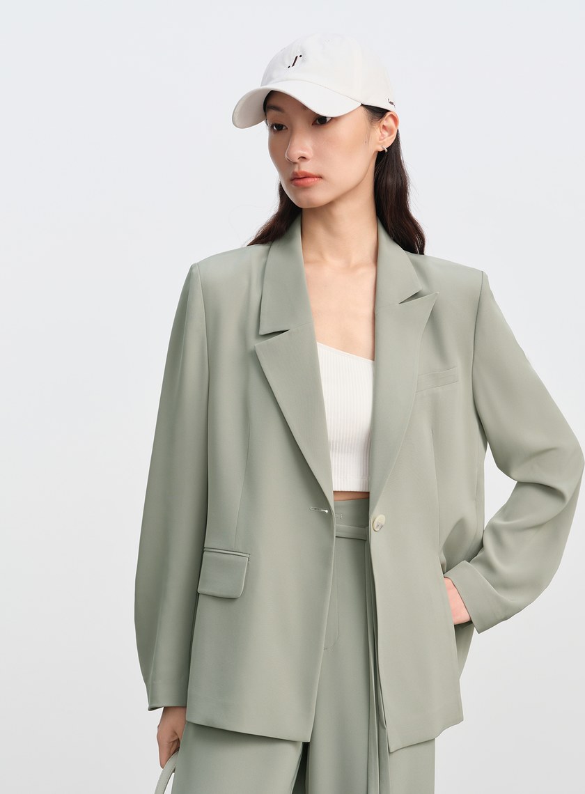 防曬涼感單扣西裝外套