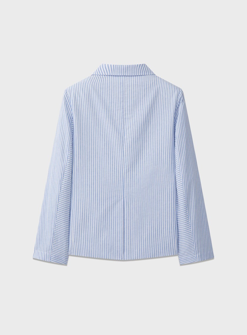 條紋純棉西裝外套