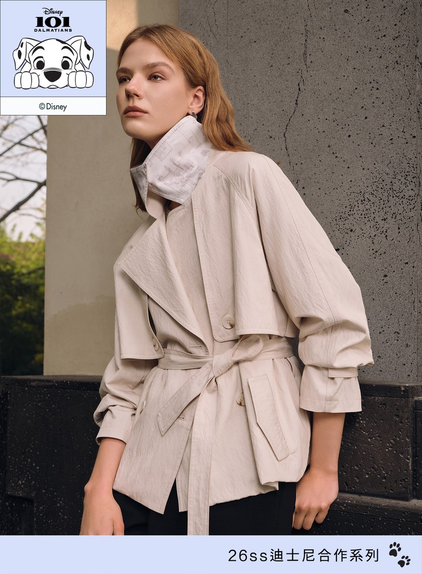DISNEY｜經典層次結構風衣