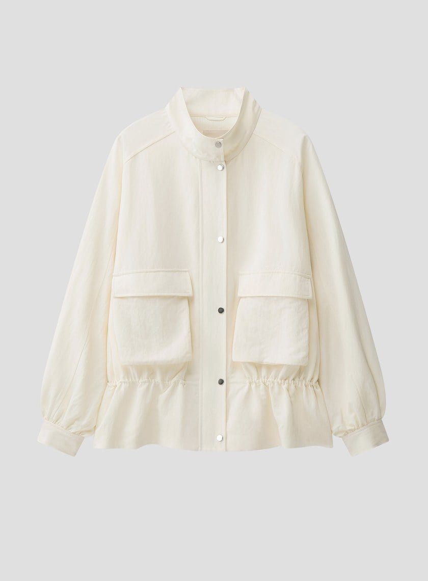 廓型俐落抽繩外套