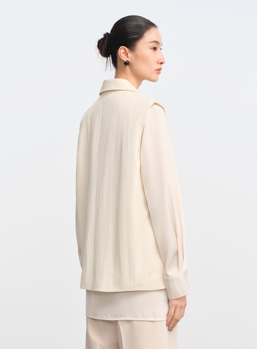 不對稱立體剪裁馬甲