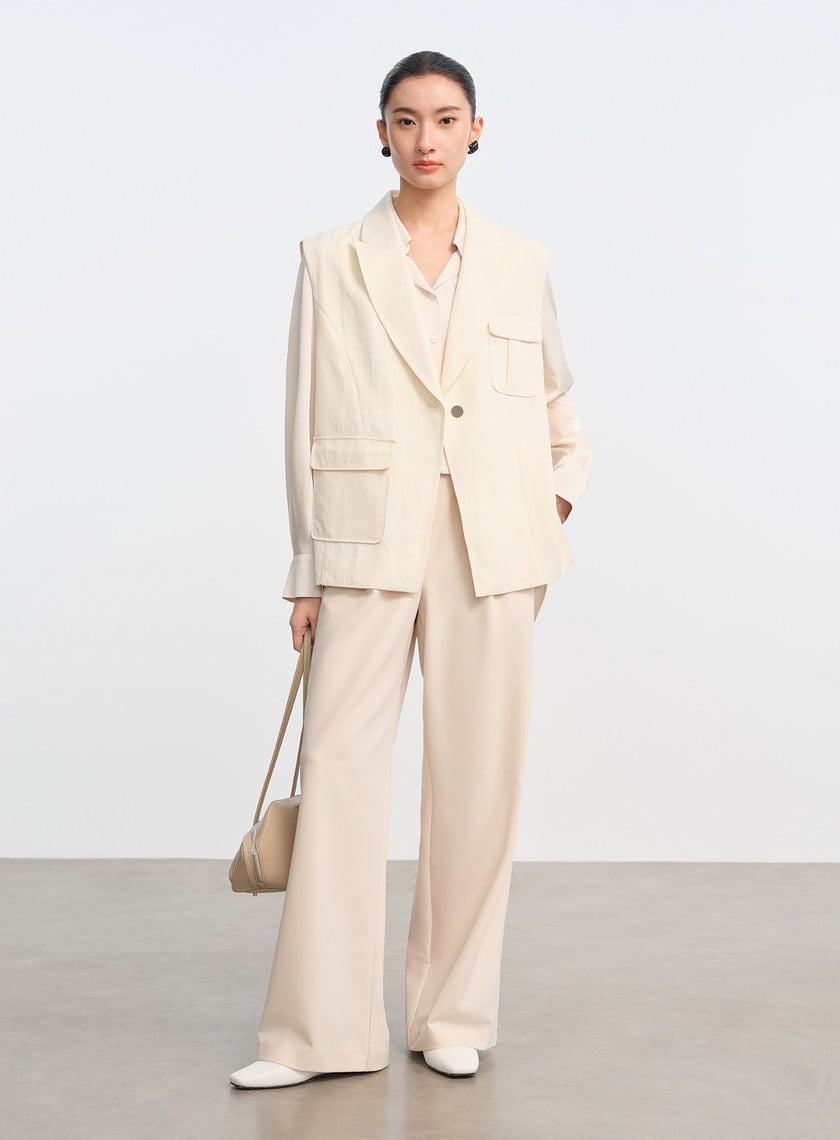 不對稱立體剪裁馬甲