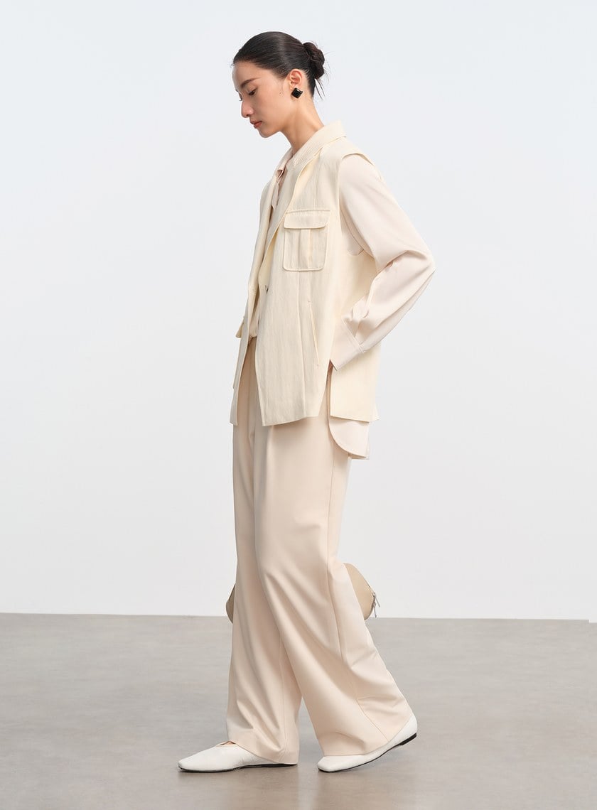 不對稱立體剪裁馬甲