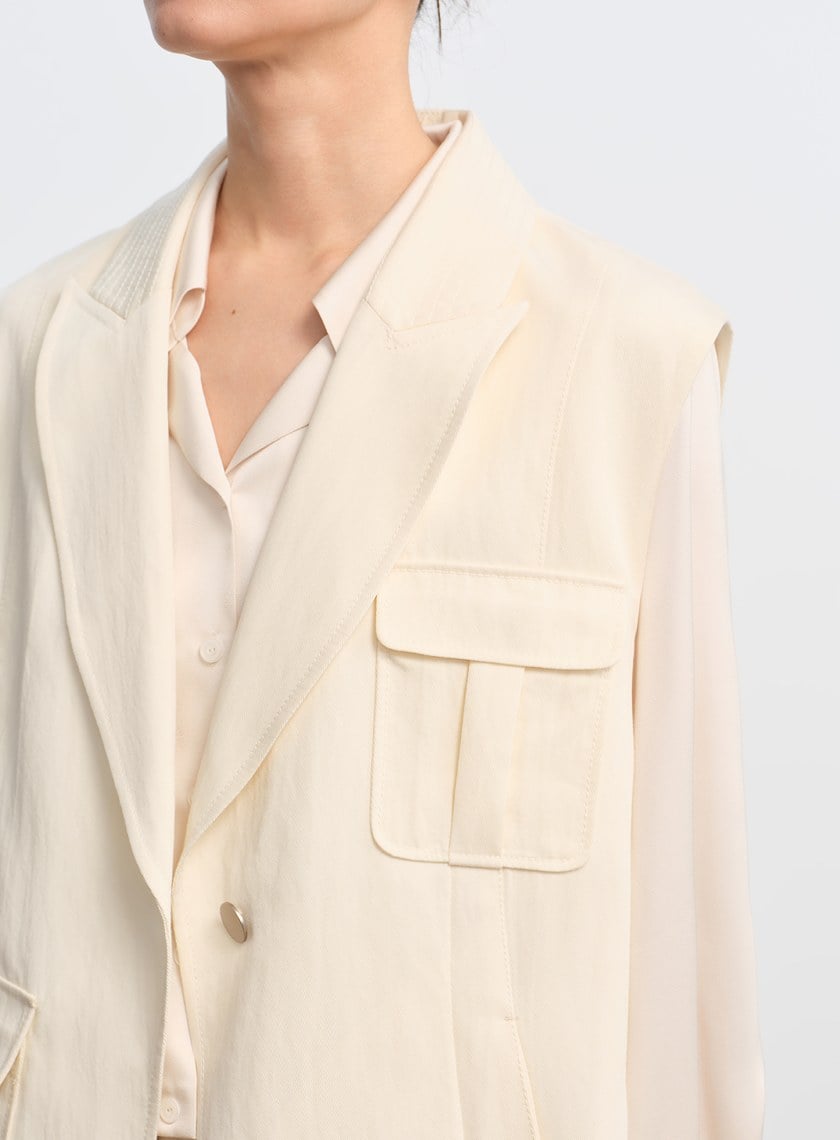 不對稱立體剪裁馬甲